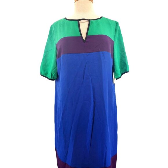 Coldwater Creek 14 Dress Color Block Shift Lightweight Short Sleeve Deadstock - Picture 9 of 10